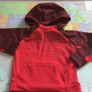 Dri-fit Nike hoodie size 2t red and maroon